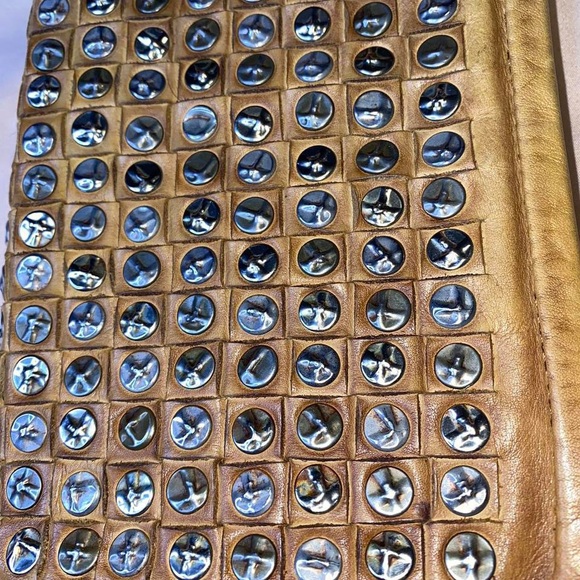 Leather Studded Wristlet - Picture 3 of 6